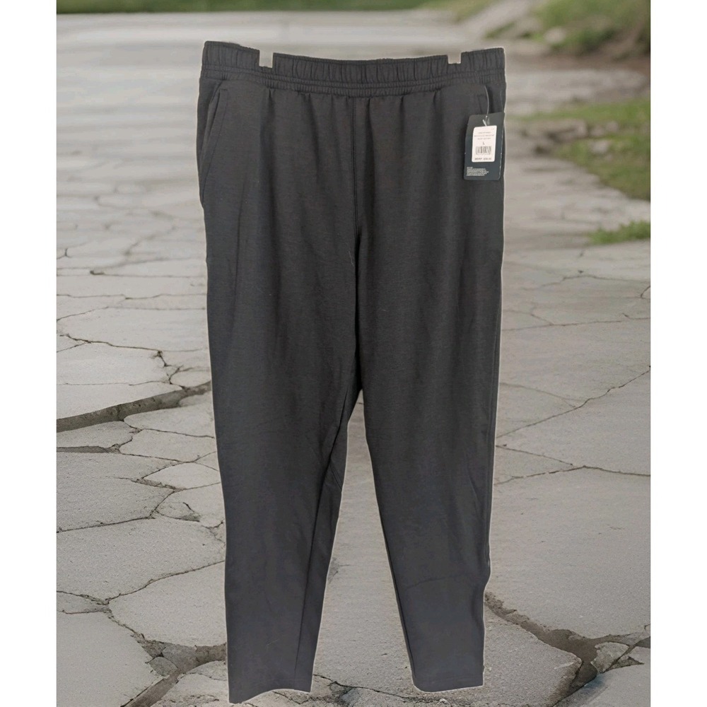 Champion Ebony Heather Mens Black Cold Weather Jogger Pants B9431C Size L NEW